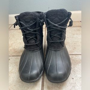 Sperry black boots